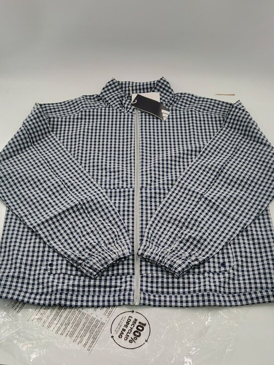 adidas Jackets & Blazers - Women's Adidas Ultimate 365 Gingham Zip Jacket w/Pockets Navy Size L P#637@CMK